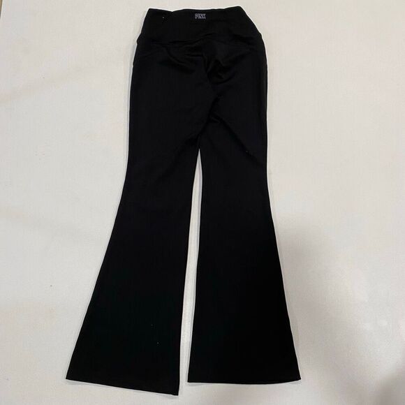 PINK Active Flare Yoga Pants Black Women’s Size M High Waist Stretch - Picture 2 of 6